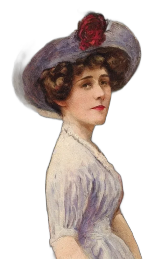 hat, face, staff, dress transparent PNG cut-out