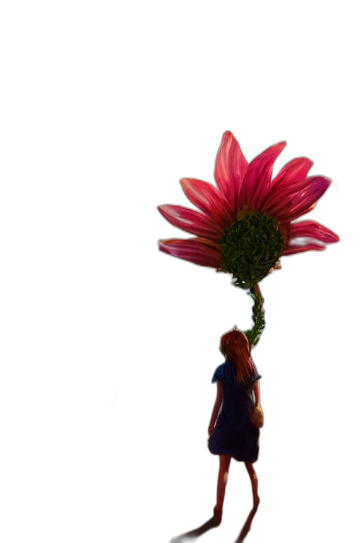 flower, umbrella, staff, crown transparent PNG cut-out