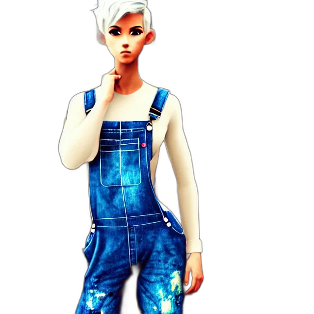 dress, robot, concept art, 3d render transparent PNG cut-out