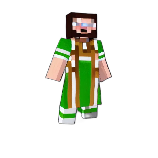 staff, creature, 3d render, pixel art transparent PNG cut-out