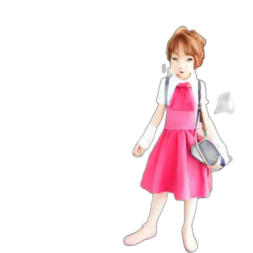 dress, staff, 3d render, concept art transparent PNG cut-out