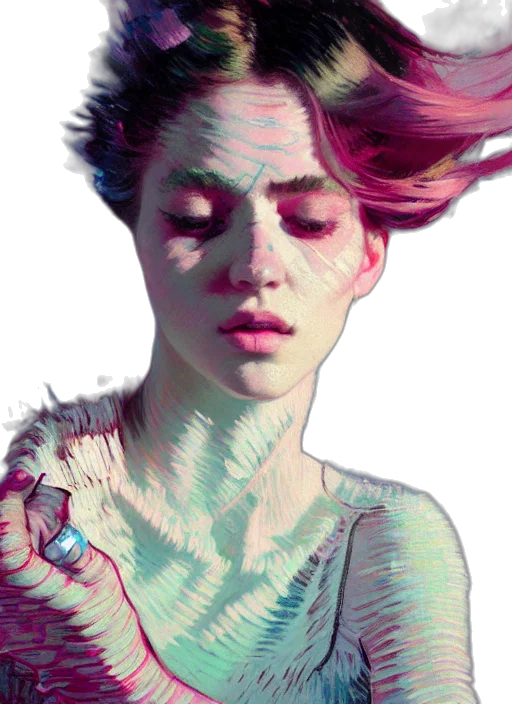 face, mask, creature, hair transparent PNG cut-out