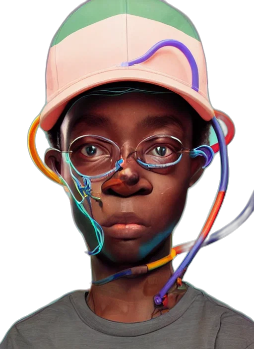 face, hat, mask, robot transparent PNG cut-out