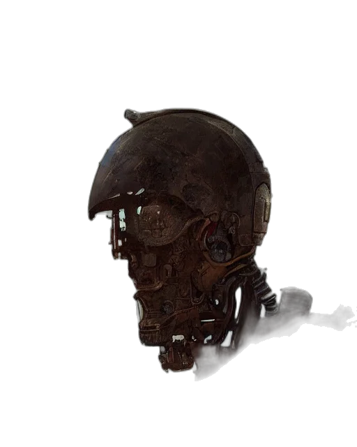 robot, mask, face, crown transparent PNG cut-out