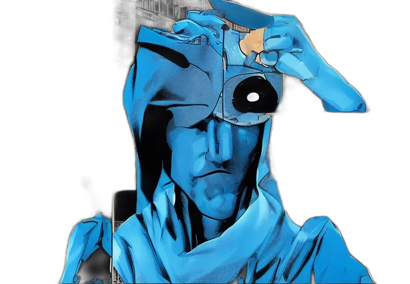 mask, robot, face, jacket transparent PNG cut-out