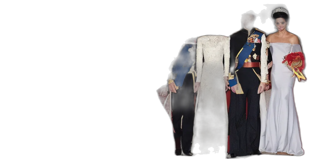 jacket, dress, crown, concept art transparent PNG cut-out