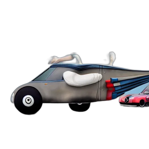 car, weapon, concept art, 3d render transparent PNG cut-out