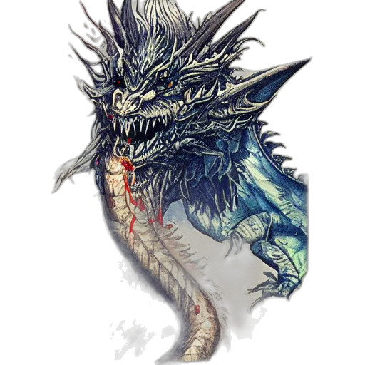dragon, creature, staff, face transparent PNG cut-out