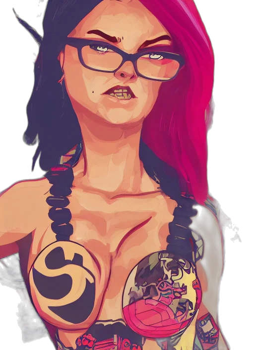 face, comic book art, fantasy art, concept art transparent PNG cut-out