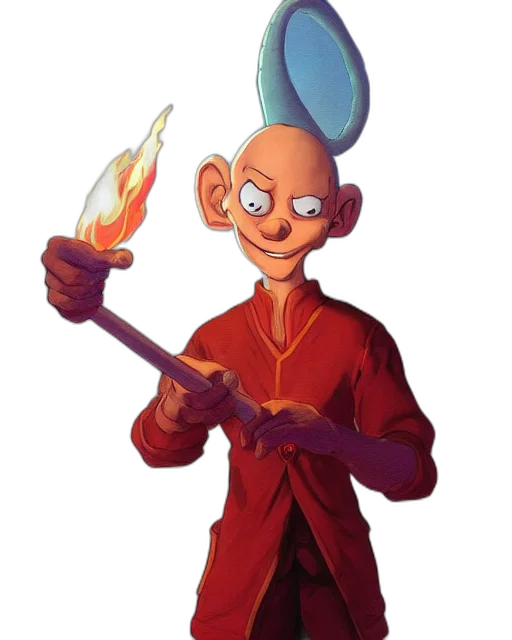staff, jacket, mask, dragon transparent PNG cut-out