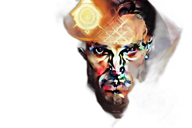 face, mask, comic book art, concept art transparent PNG cut-out