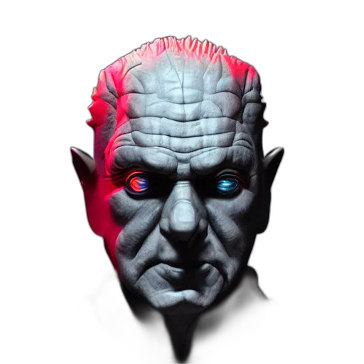 face, mask, creature, cyberpunk transparent PNG cut-out