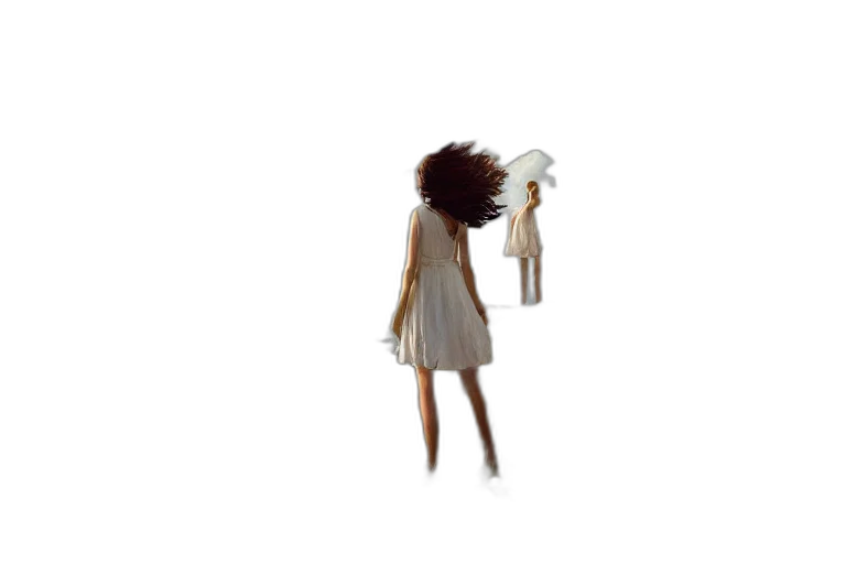 dress, hair, jacket, creature transparent PNG cut-out