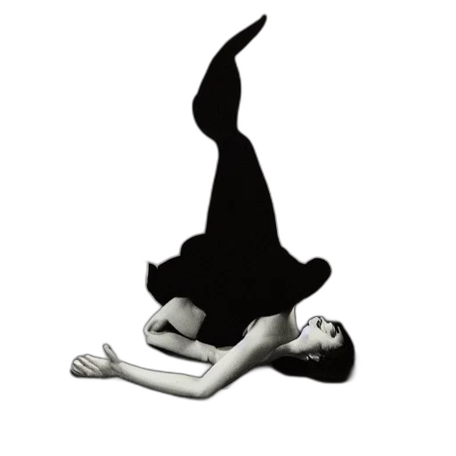 staff, dress, hair, creature transparent PNG cut-out