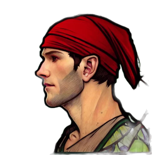 face, hat, pixel art, concept art transparent PNG cut-out