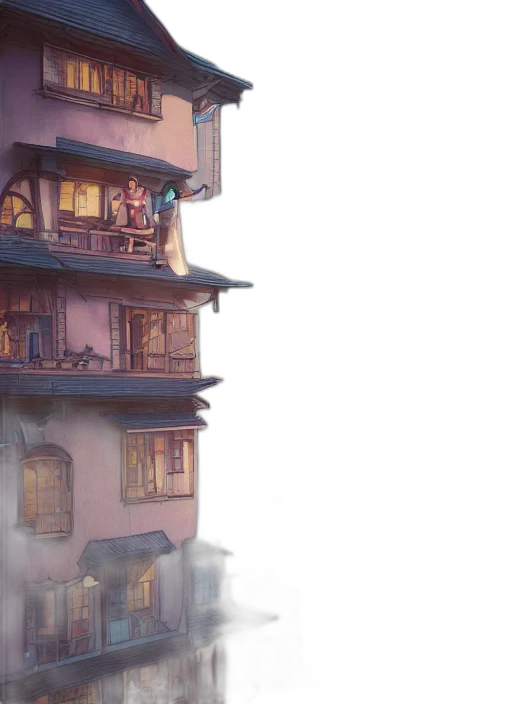 building, robot, concept art, 3d render transparent PNG cut-out