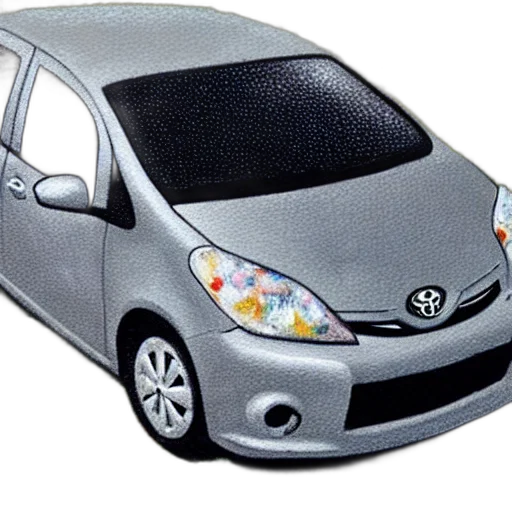 car, animal, umbrella, 3d render transparent PNG cut-out