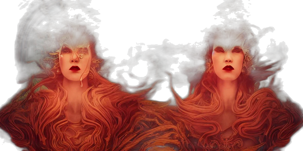 hair, fantasy art, concept art, comic book art transparent PNG cut-out