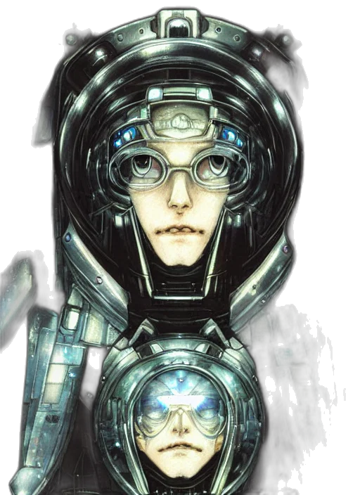 robot, face, comic book art, concept art transparent PNG cut-out