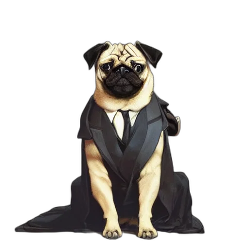 staff, animal, jacket, photorealistic transparent PNG cut-out
