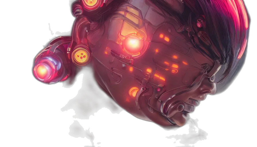 robot, concept art, fantasy art, cyberpunk transparent PNG cut-out