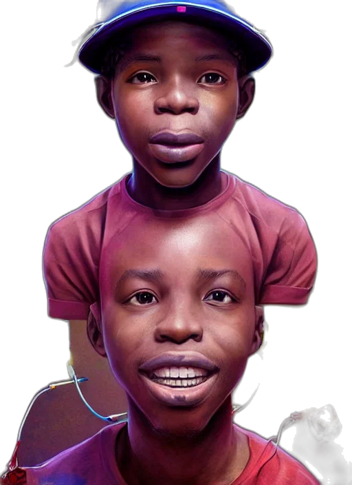 face, photorealistic, concept art, cartoon transparent PNG cut-out