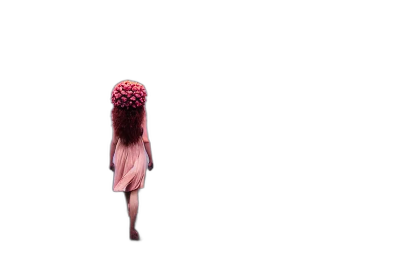 hair, dress, creature, crown transparent PNG cut-out