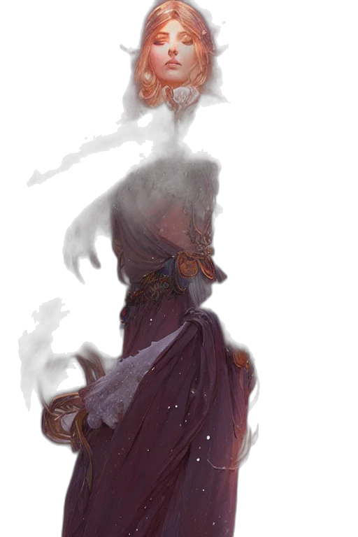 dress, mask, staff, creature transparent PNG cut-out