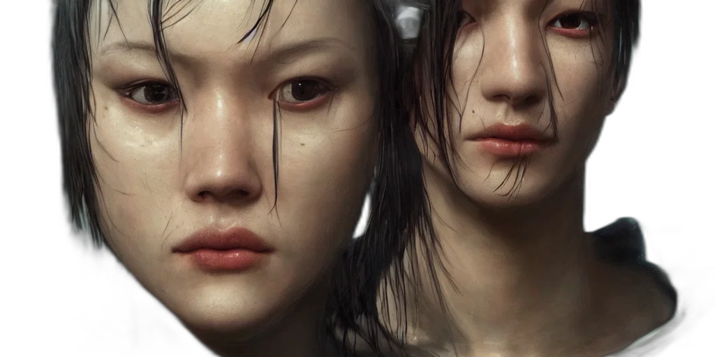 face, photorealistic, 3d render, concept art transparent PNG cut-out