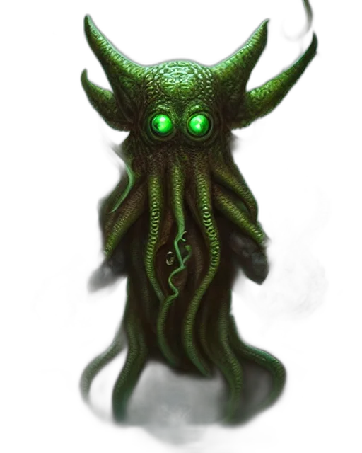 creature, mask, staff, crown transparent PNG cut-out