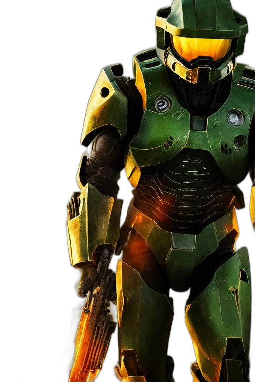 robot, weapon, concept art, 3d render transparent PNG cut-out