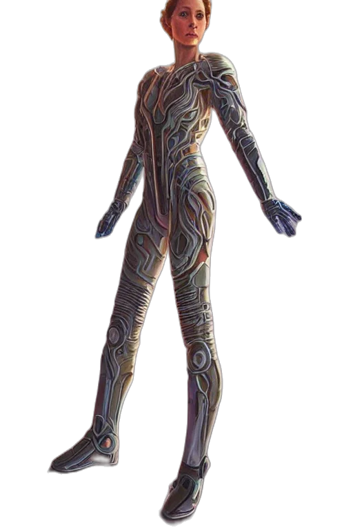 robot, staff, creature, dress transparent PNG cut-out