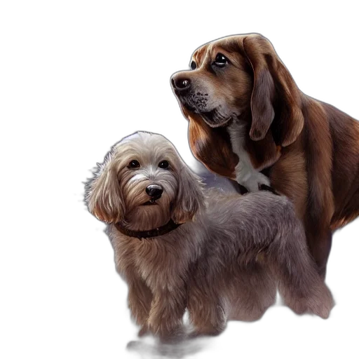 animal, photorealistic, 3d render, dog transparent PNG cut-out
