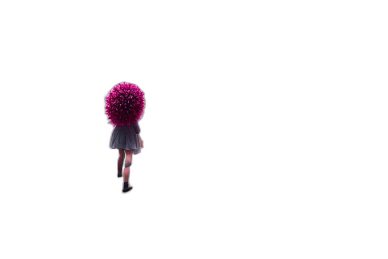 hair, umbrella, dress, flower transparent PNG cut-out