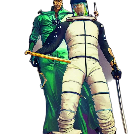 staff, sword, weapon, jacket transparent PNG cut-out