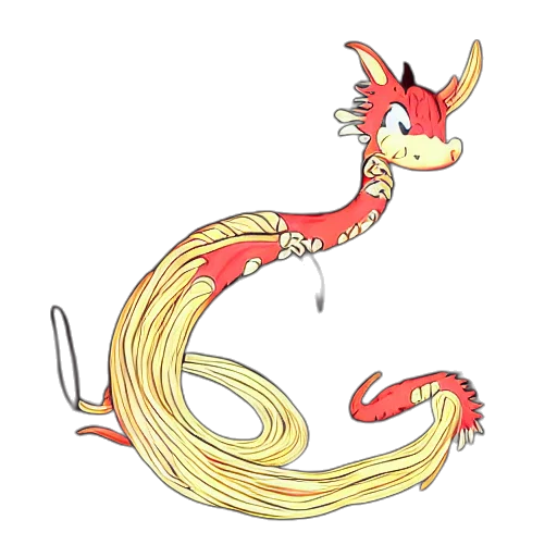 dragon, staff, creature, animal transparent PNG cut-out
