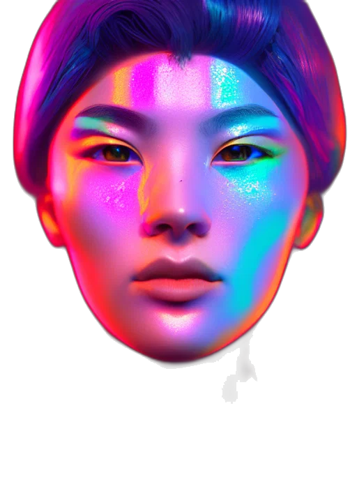 face, mask, crown, robot transparent PNG cut-out