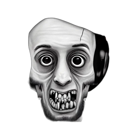 mask, face, robot, concept art transparent PNG cut-out