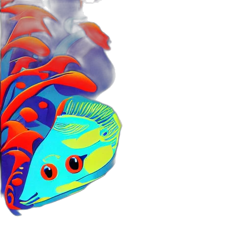 3d render, concept art, vaporwave, fantastic transparent PNG cut-out