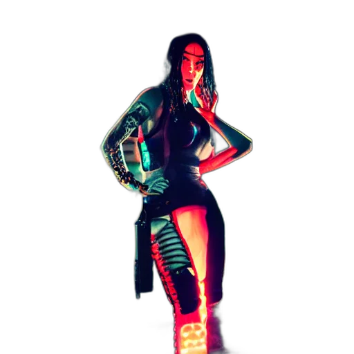jacket, dress, cyberpunk, concept art transparent PNG cut-out