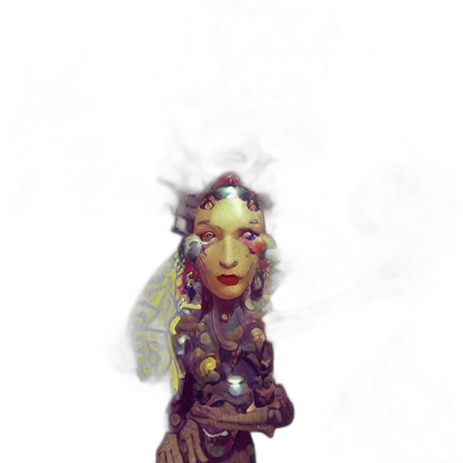 crown, staff, face, robot transparent PNG cut-out