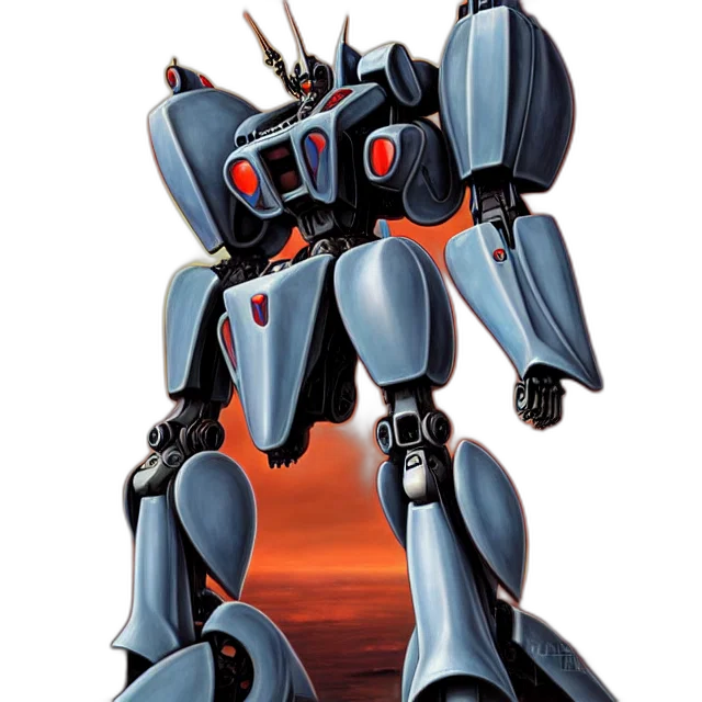 robot, weapon, concept art, 3d render transparent PNG cut-out