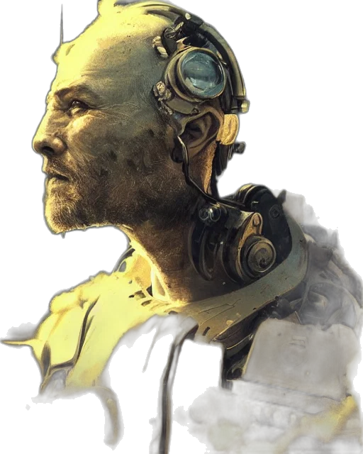 robot, face, mask, staff transparent PNG cut-out