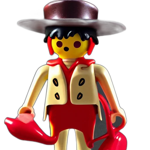 robot, hat, staff, 3d render transparent PNG cut-out