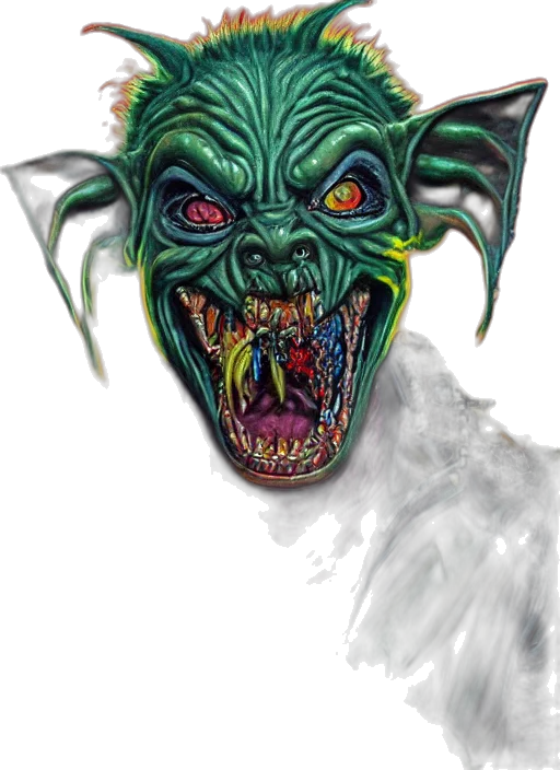 creature, mask, face, staff transparent PNG cut-out