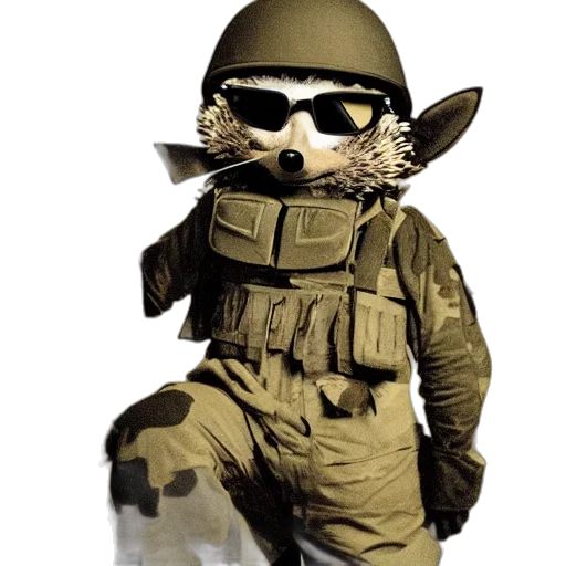jacket, staff, mask, 3d render transparent PNG cut-out