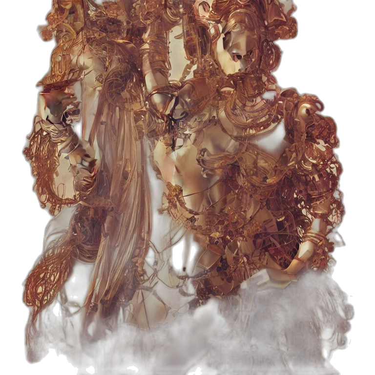 hair, crown, mask, staff transparent PNG cut-out