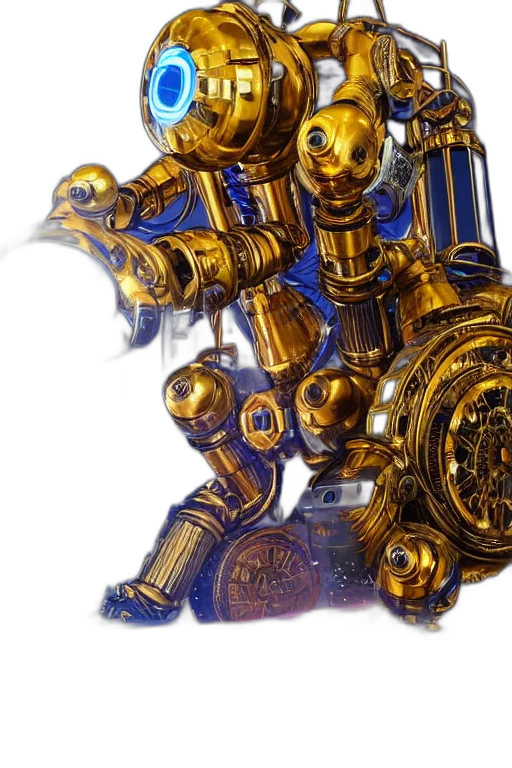 weapon, sword, robot, crown transparent PNG cut-out