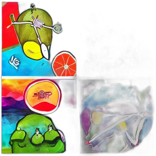 concept art, photorealistic, neon, colorful transparent PNG cut-out