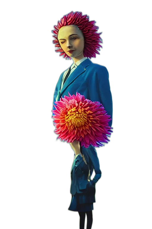 staff, flower, umbrella, jacket transparent PNG cut-out